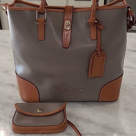 Dooney & Bourke Gray and Tan Bag Set - EUC - Picture 1 of 14